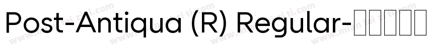 Post-Antiqua (R) Regular字体转换